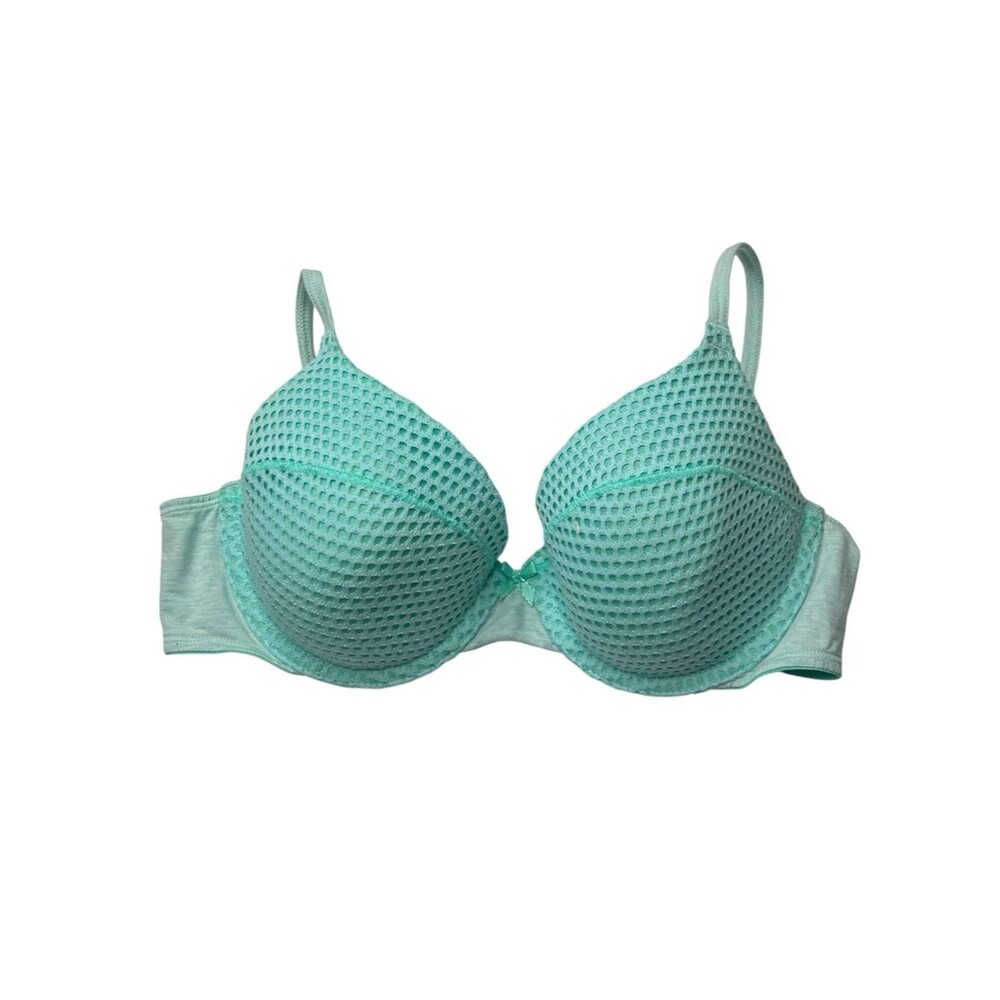 Victoria’s Secret Mint Green lined perfect coverage Bra 36B